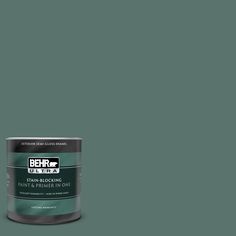 behr ultra stain - blocking paint and primer in one, dark green matte