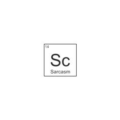 the symbol for sarcasm is shown in black and white, with an orange stripe