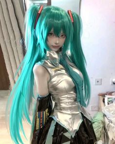 Hatsune Miku Costume, Miku Hatsune Chibi, Vocaloid Cosplay, Miku Hatsune Vocaloid, Snk Cosplay, Cosplay Cute, Maid Cosplay, Epic Cosplay