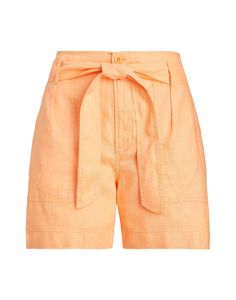 plain weave, belt, solid color, high waisted, belt loops, straight leg, regular fit, 1 button, zipper closure, multipockets , Color: Apricot , Size: 2 High-waisted Linen Shorts With Belt Loops, Belted Cotton Shorts, Spring High-waisted Cargo Shorts With Belt Loops, Belted Linen Shorts For Summer, Summer High-waisted Cargo Shorts With Belt Loops, Summer Knee-length Cargo Shorts With Belt Loops, Bermuda Shorts With Belt Loops For Spring, Linen Shorts Women, Short Women