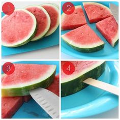 how to cut a watermelon into wedges with a knife and other steps