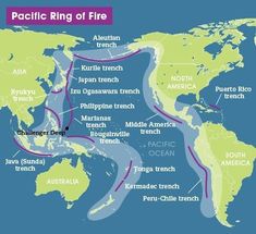 the pacific ring of fire is shown in this map