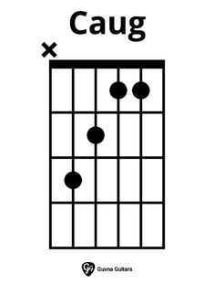 How To Play The Caug Chord On Guitar Pentatonic Scale Guitar, Guitar Chord Progressions, Guitar Fingers, Music Theory Guitar, Pentatonic Scale, Guitar Chord Chart, Lyrics And Chords, Learn Guitar, Music Theory