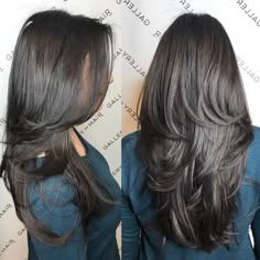 Haircuts For Long Hair With Layers, Thick Hair Cuts, Long Hair With Bangs, Penteado Cabelo Curto, Short Hair With Layers, Dark Brown Hair