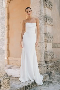 Magnolia 17318 Edited 2400x3600 A Magnolia Wedding Dress, Anna Be Bridal, Classy Timeless Wedding Dress, Timeless Wedding Dress Elegant, Jenny Yoo Wedding Dress, Silk Crepe Fabric, Jenny Yoo Bridal, Contemporary Wedding Dress, Boutique Photography