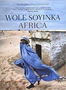 the book cover for wolfe soyinka africa, featuring a woman in blue