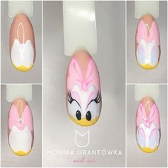 Animal Nail Designs, Daisy Nail Art, Animal Nail Art, Art Designs Ideas, Nail Drawing, Daisy Nails, Nail Art Disney