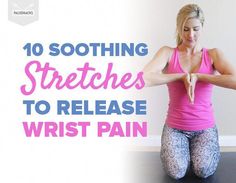 Wrist pain? Here are 10 easy stretches for instant relief. You can do these wrist stretches from the comfort of your home. Wrist Pain Relief, Wrist Stretches, Back Strength, Neck And Shoulder Exercises, Calf Pain, Chronic Back Pain, Yoga Flows, Middle Back Pain, Wrist Exercises