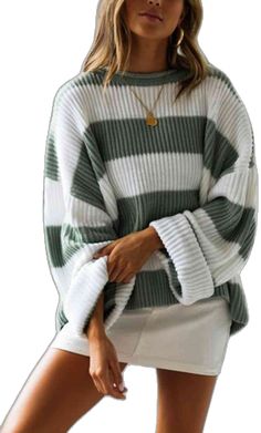 Oversized Pullover Sweaters, Oversized Sweater Women, Cold Shoulder Sweater, Womens Cashmere, Oversized Pullover, Round Neck Sweaters, Sweaters Online, Color Block Sweater, Knitted Pullover Sweaters