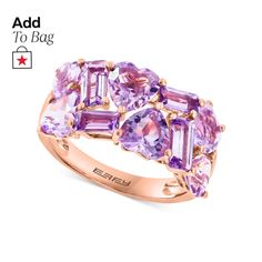 in stock K Rose, Gold Sign, Pink Amethyst, Purple Hues, Material Girls, Cluster Ring, Wedding Rings Engagement, Pink Purple, Jewelry Watches