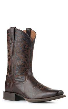 Ariat Men's Sport Herdsman Burnished Chocolate Punchy Square Toe Cowboy Boots Boot Barn Mens Boots, Mens Ariat Work Boots, Cowgirl Boots Square Toe, Luxury Men's Square Toe Cowboy Boots, Arait Boots Men's Square Toe, Buckaroo Boots, Cowboy Boots Square Toe, Mens Cowboy Boots Boot Barn, Alligator Boots