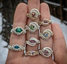 Handmade Rings Wire, Diy Wire Jewelry Rings, Wire Creations, Rings Wire, Copper Wire Art, Wire Jewelry Rings, Diy Beaded Rings, Wire Wrapped Stone Jewelry, Wire Jewelery