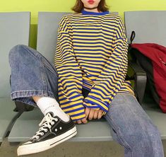 Alternative Fashion Colorful, Bright Clothes Aesthetic, Blue And Yellow Outfit Ideas, Smiley Face Outfit, Yellow And Blue Outfits, Yellow Blue Outfit, Bright Streetwear, Blue And Yellow Outfit, Hoco Themes