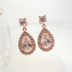 Rose gold bridal earrings, wedding jewelry, bridal crystal earrings, Rose gold wedding earrings on Etsy, $35.00 Rose Gold Earrings Wedding, Rose Gold Art, Rose Gold Bridal Earrings, Gold Earrings Wedding, Crystal Bridal Earrings, Earrings Chandelier, Crystal Chandelier Earrings, Gold Bridal Earrings, Earrings Rose Gold