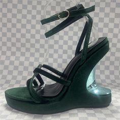 Luxury Velvet High Wedges Modern Sandals Women Sexy Narrow Band Ankle Strappy Fretwork Heel Platform Summer Shoes AMAIO Sheer Swimsuit, Modern Sandals, Get Ready For Summer, High Wedges, Swimsuit Design, Sandals Women, Platform Shoes, Resort Wear, Summer Shoes