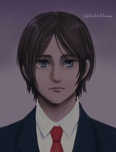 an anime character wearing a suit and tie