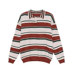 Wiaofellas - baggy jeans American Style Men's Contract Color Striped Pullovers Casual Lapel Knitted Sweater Loose Male Clothing Autumn Size Chart (Unit: CM) M Bust: 120CM Length: 66CM Shoulder: 50CM Sleeve: 55CM L Bust: 124CM Length: 68CM Shoulder: 52CM Sleeve: 56CM XL Bust: 128CM Length: 70CM Shoulder: 54CM Sleeve: 57CM (1 inch = 2.54 cm, 1 cm = 0.39 inch) Note:1.The folllwing size information is mearsured from the flatly paved clothes. 2.Please allow 1-3cm differ ,and this item has some elesti Casual Brown Polo Sweater, Casual Brown Knit Polo Sweater, Oversized Knitted Casual Polo Sweater, Oversized Knitted Polo Sweater In Casual Style, Oversized Knitted Polo Sweater, Casual Knitted Polo Sweater, Casual Brown Long Sleeve Polo Sweater, Casual Striped Polo Sweater For Fall, Casual Striped Sweater With Ribbed Collar