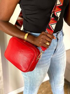 Red Box Bag For Travel, Soft Leather Box Bag For Travel, Luxury Shoulder Bag, Charm Making, African Culture, Womens Purses, Bag For Women, Bag Straps, Italian Leather