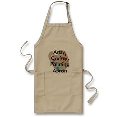 an apron with the word zoo printed on it and a brown zebra print in the center