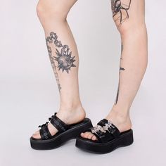 Synthetic Sandals For Summer Concerts, Punk Style Open Toe Synthetic Sandals, Black Punk Platform Sandals, Punk Style Chunky Platform Open Toe Sandals, Punk Chunky Platform Open Toe Sandals, Black Chunky Platform Sandals For Streetwear, Platform Open Toe Sandals For Concerts, Edgy Sandals For Spring Streetwear, Edgy Synthetic Sandals For Summer