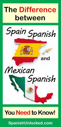 the differences between spain and mexico are shown in this poster with words that read you need to know