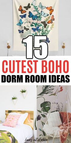 the 15 cutest boho dorm room decor ideas for girls and boys that are easy to do