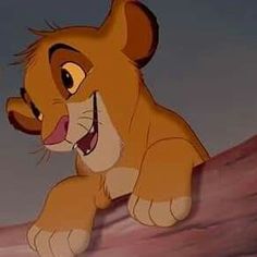 the lion king is sitting down and smiling