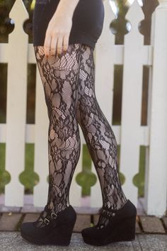 Acres of Lace Net Tights | Sock Dreams Elegant Lace Trim Tight Tights, Lace Tights With Lace Trim, Mondstadt Characters, Thigh-high Tights With Lace Trim For Party, Gothic Thigh-high Tights For Night Out, Punk Style Thigh-high Fitted Tights, Net Tights, Killer Legs, Hip Stretches