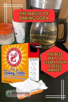 Revitalize your coffee maker with this simple baking soda trick! Say goodbye to coffee residue and hello to a sparkling clean machine. Follow our step-by-step guide to easily clean your coffee maker and enjoy better-tasting coffee. Click to discover the magic of baking soda! Clean A Coffee Maker, Coffee Maker Cleaning, Simple Baking, Best Espresso Machine, Best Espresso, Cup A, Espresso Maker, Sparkling Clean, Espresso Machines