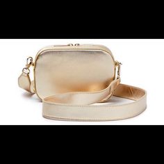 Brand New With Tags And Gift Packaging Including Dust Bag. Gold Leather Camera Bag With Removable Crossbody Strap. Can Be Worn Crossbody Or As A Clutch. Leather Camera Bag, Gold Leather, Crossbody Strap, Gift Packaging, Saddle Bags, Camera Bag, New Color, Dust Bag, Fashion Inspo