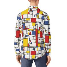 ***Runs large, please take a look at the size chart!Step into the vibrant world of retro fashion with our Retro Shirt inspired by the iconic Mod 60s style and Piet Mondrian's artwork. This Men's Vintage Style Shirt features a red, blue, and white mosaic geometric pattern print, reminiscent of Mondrian's signature style. The Geometric Print Shirt exudes sophistication and artistic flair, making it a perfect choice for those who appreciate the fusion of art and fashion.Designed with a nod to the M Modern Printed Cotton Shirt, Fitted Multicolor Graphic Print Shirt, Modern Multicolor Graphic Print Shirt, Multicolor Printed Shirt With Spread Collar, Modern Multicolor Cotton Shirt, Modern Multicolor Collared Shirt, Fitted Cotton Shirt With Geometric Pattern, Fitted Multicolor Collared Shirt, Piet Mondrian Artwork