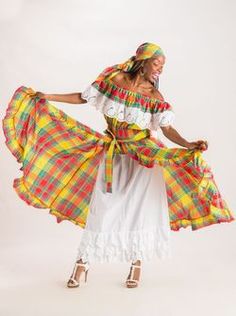 Traditional Cuban Dresses For Women, Creole Outfits, African Dresses For Kids, Afrikaanse Mode, Traditional Indian Dress