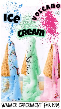 an ice cream advertisement is shown in this image