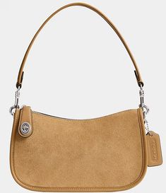 COACH Suede Swinger Shoulder Bag | Dillard's Coach Leather Handheld Shoulder Bag, Classic Coach Handheld Shoulder Bag, Leather Bags With Silver-tone Hardware For Fall, Fall Leather Bags With Silver-tone Hardware, Suede Shoulder Bag, Coach Swinger Bag, Coach Swinger, Suede Purse, Suede Bag