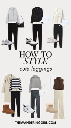 Edgy Outfits With Leggings, Athleisure Fall Outfit Ideas, Professional Leggings Outfit Work, Outfits With Black Leggings For School, How To Style Leggings Winter, Legging Outfits For Work, How To Dress Up Leggings, What To Wear With Black Leggings, How To Style Black Leggings