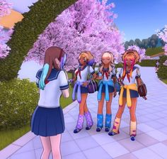 Bullies Yandere Simulator, Yansim Bullies, Yandere Simulator, Art Base, Epic Art, Fan Art, Anime