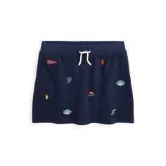 Made with our ultrasoft lightweight fleece this cotton-blend skirt features an embroidered motif of collegiate-inspired icons as well as our signature Pony. Fleece Skirt, Girl Outfits, Cotton Blend, Ralph Lauren, Skirt, Clothes