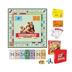 the family board game is shown with its contents