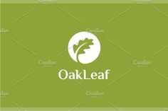 the oak leaf logo on a green background