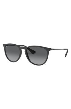 A keyhole bridge adds a sophisticated flourish to round sunglasses fitted with glare-reducing polarized lenses. Style Name:Ray-Ban 54mm Polarized Gradient Round Sunglasses. Style Number: 6279156. Matte Black Wayfarer Sunglasses With Gradient Lenses, Round Sunglasses With Gradient Lenses For Outdoor, Classic Matte Black Round Frame Sunglasses, Classic Matte Black Aviator Sunglasses With Gradient Lenses, Matte Black Round Frame Sunglasses With Gradient Lenses, Modern Round Polarized Sunglasses, Modern Round Sunglasses With Polarized Lenses, Classic Matte Black Sunglasses With Gradient Lenses, Matte Black Polarized Round Frame Sunglasses