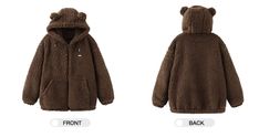 This price is for a coat only, others are not included.   	 		 			Size 			S 			M 			L 		 		 			Full Length 			71 			73 			75 		 		 			Bust 			122 			126 			130 		 		 			Head Circumference 			97 			101 			105 		 		 			Sleeve Length 			52 			53 			54 Brown Long-sleeved Parka For Cold Weather, Brown Long Sleeve Parka For Cold Weather, Brown Hooded Jacket With Detachable Hood, Brown Long Sleeve Hooded Jacket With Detachable Hood, Brown Hoodie For Fall, Brown Hooded Winter Parka, Brown Hoodie Outerwear For Fall, Brown Long Sleeve Hooded Winter Jacket, Brown Fleece Winter Outerwear