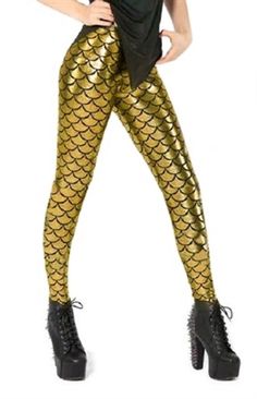 Raver Costume, Tops Off Shoulder, Mermaid Leggings, Top Net, Gold Leggings, Platform Pumps Heels, Tops Trendy, Net Top, Glam Tops