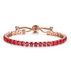 Imogene Crystal Push-Pull Bracelet - Hot fashionista Gold And Silver Bracelets, Cz Bracelet, Tennis Fashion, Zircon Jewelry, Bracelet For Women, Gold Fashion, Tennis Bracelet, Silver Roses, Silver Rose Gold