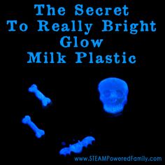 the secret to really bright glow milkplastic is that it's glowing blue