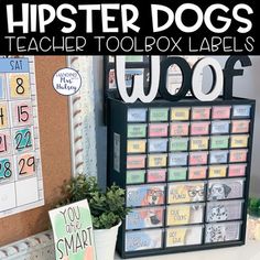 the teacher toolbox labels are organized and ready to be used for their students'organization