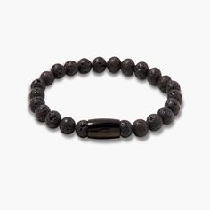 Make a bold statement with our Lawrence Bead Bracelet! Crafted from natural lava rock, this masculine bracelet will be your go-to accessory for any occasion. Add a unique touch to your look and stand out from the crowd with this timeless piece. Available in Lava Rock 8" bead bracelet SKU: BYMB014 Casual Hand-strung Lava Stone Beaded Bracelets, Casual Hand-strung Beaded Bracelets With Lava Stone, Casual Lava Stone Beaded Bracelets For Everyday, Casual Black Lava Stone Bracelet, Casual Everyday Lava Stone Beaded Bracelets, Casual Hand-strung Lava Stone Bracelets, Casual Stretch Bracelet With 8mm Lava Stone Beads, Casual Lava Stone Bracelet With Natural Stones, Casual Black Lava Stone Beaded Bracelets