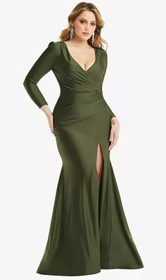 Terracotta Bridesmaid Dresses, Terracotta Bridesmaid, Olive Green Bridesmaid Dresses, Satin Mermaid Dress, Stretch Satin Fabric, Mermaid Bridesmaid, Dessy Collection, Mermaid Bridesmaid Dresses, Full Length Gowns