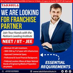 Franchise opportunity, business, Less investment Financial Background, Coaching Center, Iit Jee, Coaching Institute, Franchise Opportunities, Class 8, Entrance Exam, Commercial Space, 25 Years