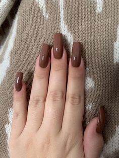 Brown Acrylic Nails, Brown Nail, Punk Nails, Gel Nails Diy, Square Acrylic Nails, Fire Nails