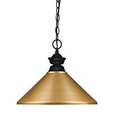 an antique brass finish pendant light with chain hanging from the ceiling, isolated against a white background